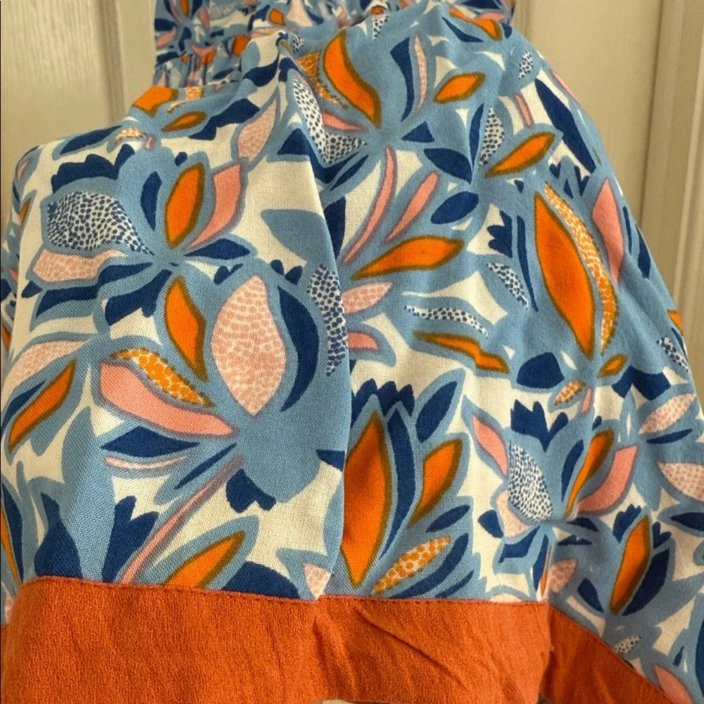 THML Blue and Orange Floral Dress - Picture 7 of 11